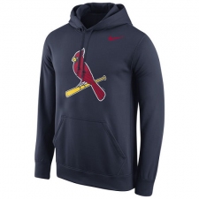 MLB St. Louis Cardinals Nike Logo Performance Pullover Hoodie - Navy
