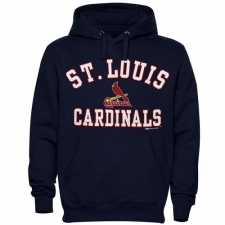 MLB St. Louis Cardinals Stitches Fastball Fleece Pullover Hoodie - Navy Blue