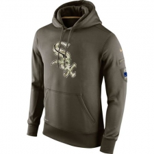 MLB Nike Chicago White Sox Olive Salute To Service KO Performance Hoodie