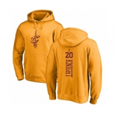 Basketball Cleveland Cavaliers #20 Brandon Knight Gold One Color Backer Pullover Hoodie