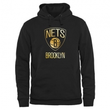 NBA Men's Brooklyn Nets Gold Collection Pullover Hoodie - Black