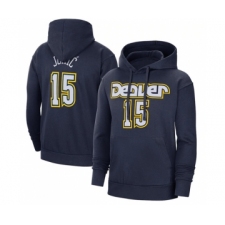 Men's Denver Nuggets #15 Nikola Jokic Navy Pullover Hoodie