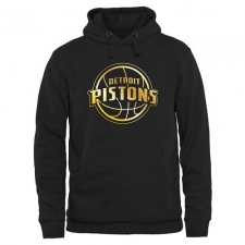 NBA Men's Detroit Pistons Gold Collection Pullover Hoodie - Black