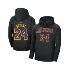 Men's Los Angeles Lakers #24 Kobe Bryant 2021 Black Pullover Basketball Hoodie