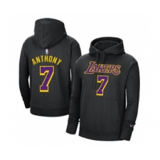 Men's Los Angeles Lakers #7 Carmelo Anthony 2021 Black Pullover Basketball Hoodie