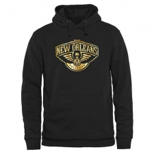 NBA Men's New Orleans Pelicans Gold Collection Pullover Hoodie - Black