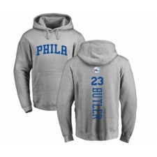 NBA Nike Philadelphia 76ers #23 Jimmy Butler Ash Backer Pullover Hoodie