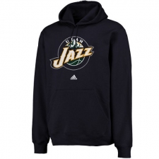 NBA Men's adidas Utah Jazz Logo Pullover Hoodie Sweatshirt - Navy