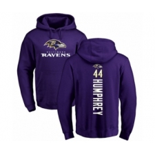 Football Baltimore Ravens #44 Marlon Humphrey Purple Backer Pullover Hoodie