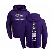 Football Baltimore Ravens #7 Trace McSorley Purple Backer Pullover Hoodie
