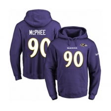 Football Men's Baltimore Ravens #90 Pernell McPhee Purple Name & Number Pullover Hoodie