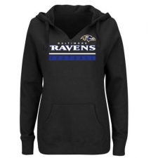 NFL Baltimore Ravens Majestic Women's Self-Determination Pullover Hoodie - Black
