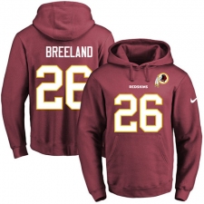 NFL Men's Nike Washington Redskins #26 Bashaud Breeland Burgundy Red Name & Number Pullover Hoodie