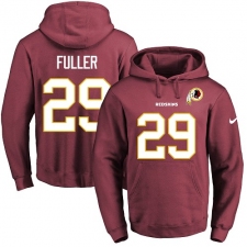 NFL Men's Nike Washington Redskins #29 Kendall Fuller Burgundy Red Name & Number Pullover Hoodie