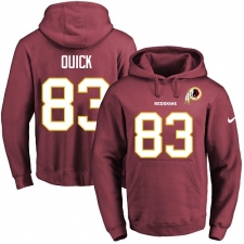 NFL Men's Nike Washington Redskins #83 Brian Quick Burgundy Red Name & Number Pullover Hoodie