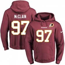 NFL Men's Nike Washington Redskins #97 Terrell McClain Burgundy Red Name & Number Pullover Hoodie
