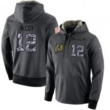 NFL Nike Washington Redskins #12 Colt McCoy Stitched Black Anthracite Salute to Service Player Performance Hoodie