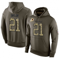 NFL Nike Washington Redskins #21 Sean Taylor Green Salute To Service Men's Pullover Hoodie