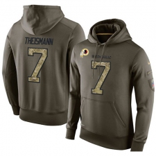NFL Nike Washington Redskins #7 Joe Theismann Green Salute To Service Men's Pullover Hoodie