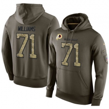 NFL Nike Washington Redskins #71 Trent Williams Green Salute To Service Men's Pullover Hoodie
