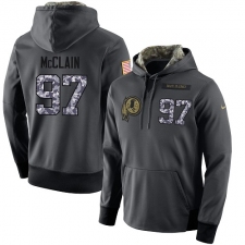 NFL Nike Washington Redskins #97 Terrell McClain Stitched Black Anthracite Salute to Service Player Performance Hoodie