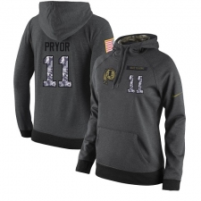 NFL Women's Nike Washington Redskins #11 Terrelle Pryor Stitched Black Anthracite Salute to Service Player Performance Hoodie
