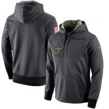 NFL Men's New Orleans Saints Nike Anthracite Salute to Service Player Performance Hoodie