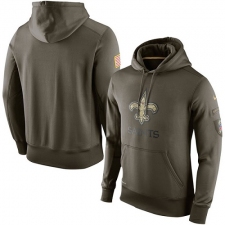 NFL Men's New Orleans Saints Nike Olive Salute To Service KO Performance Hoodie