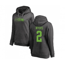 Football Women's Seattle Seahawks #2 Jason Myers Ash One Color Pullover Hoodie