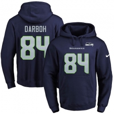 NFL Men's Nike Seattle Seahawks #84 Amara Darboh Navy Blue Name & Number Pullover Hoodie