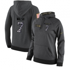 NFL Women's Nike Seattle Seahawks #7 Blair Walsh Stitched Black Anthracite Salute to Service Player Performance Hoodie