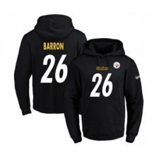 Football Men's Pittsburgh Steelers #26 Mark Barron Black Name & Number Pullover Hoodie