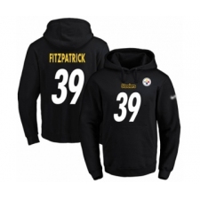Football Men's Pittsburgh Steelers #39 Minkah Fitzpatrick Black Name & Number Pullover Hoodie