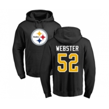 Football Pittsburgh Steelers #52 Mike Webster Black Name & Number Logo Pullover Hoodie