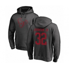 Football Houston Texans #32 Lonnie Johnson Ash One Color Pullover Hoodie