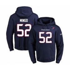 Football Men's Houston Texans #52 Barkevious Mingo Navy Blue Name & Number Pullover Hoodie