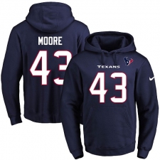 NFL Men's Nike Houston Texans #43 Corey Moore Navy Blue Name & Number Pullover Hoodie