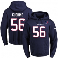NFL Men's Nike Houston Texans #56 Brian Cushing Navy Blue Name & Number Pullover Hoodie