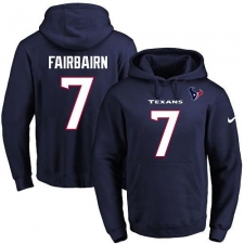 NFL Men's Nike Houston Texans #7 Ka'imi Fairbairn Navy Blue Name & Number Pullover Hoodie
