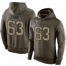 NFL Nike Houston Texans #63 Kendall Lamm Green Salute To Service Men's Pullover Hoodie