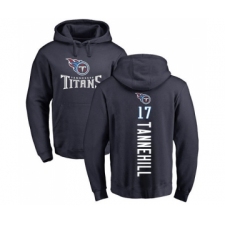 Football Tennessee Titans #17 Ryan Tannehill Navy Blue Backer Pullover Hoodie