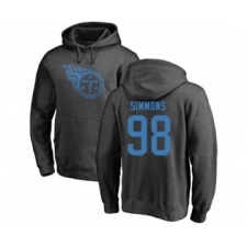 Football Tennessee Titans #98 Jeffery Simmons Ash One Color Pullover Hoodie