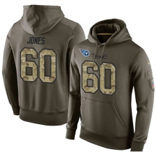NFL Nike Tennessee Titans #60 Ben Jones Green Salute To Service Men's Pullover Hoodie