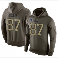 NFL Nike Tennessee Titans #87 Eric Decker Green Salute To Service Men's Pullover Hoodie