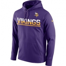 NFL Men's Minnesota Vikings Nike Purple Sideline Circuit Pullover Performance Hooded Sweatshirt