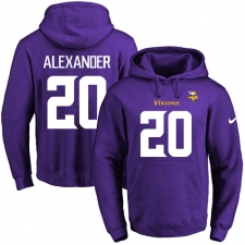 NFL Men's Nike Minnesota Vikings #20 Mackensie Alexander Purple Name & Number Pullover Hoodie