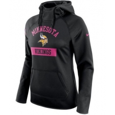 NFL Minnesota Vikings Nike Women's Breast Cancer Awareness Circuit Performance Pullover Hoodie - Black