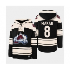 Men's Colorado Avalanche #8 Cale Makar Black All Stitched Sweatshirt Hoodie