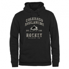 NHL Men's Colorado Avalanche Black Camo Stack Pullover Hoodie