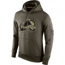 NHL Men's Colorado Avalanche Nike Olive Salute To Service KO Performance Hoodie